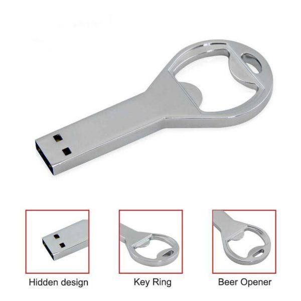 Bottle Opener Metal USB Pendrive Importer in Bulk, Best Promotional Gifts Online - USBPENDRIVEINDIA